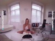Preview 2 of Dirty Nikky Dream rides a Sybian fucking machine until she creams in VR