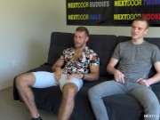 Preview 4 of NextDoorCasting - Straight Guy's First Gay Blowjob & Anal