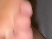 Preview 3 of My pink toes fucking his cock ( ***2 CUMSHOTS**)