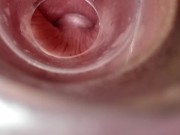 Preview 4 of Playing with clear plug. Cervix view!
