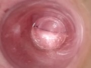 Preview 5 of Playing with clear plug. Cervix view!