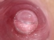 Preview 6 of Playing with clear plug. Cervix view!