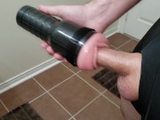 Preview 4 of BIG DICK Large 10" Fleshlight - Foxtrot Papa - Great Cumshot 2