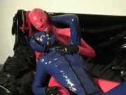 Preview 6 of Breath Play Control Rubber Girls Lesbians Play Mouth Gag And Latex Sheet