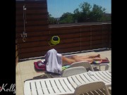 Preview 1 of Wanking while my hot wife tanning her perfect ass. WetKelly