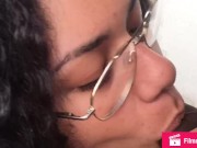 Preview 4 of Sucking that BBC outside til he cums on my glasses