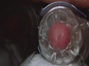 Preview 6 of Man fucks Fleshlight Quickshot Launch moans and cums two times