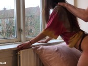 Preview 3 of I love it when he fucks me hard & fills my pussy by the window so everyone can see what a slut I am!