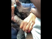 Preview 2 of Babe Giving head in the car and getting CAUGHT !