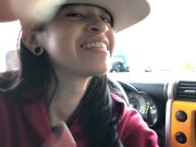 Preview 1 of lesbian gives friend handjob in car episode 2