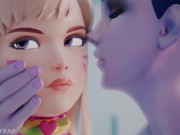 Preview 4 of D.Va and Widow Kiss and Lick