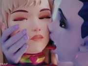 Preview 5 of D.Va and Widow Kiss and Lick