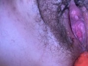 Preview 1 of gaping bbw pisses everywhere while she fucks her ass with a traffic cone