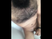 Preview 5 of Daddy Stroking Hard Cock in Tub Till He CUMS then Pees All Over Himself