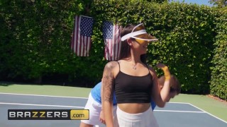 Brazzers - Inked Gina Valentina gets fucked on the tennis court