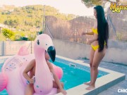 Preview 4 of Chicas Loca - Big Ass Latina Andreina De Luxe Gets Fucked By The Pool