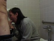 Preview 3 of Having fun being used in public bathroom