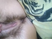 Preview 2 of hairy pussy finished with a squirt and splattered the screen GinnaGg