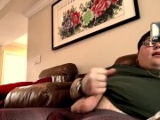 Preview 5 of Rich Fat Man Has Warm and Relaxing Solo Masturbation Session in Cabin