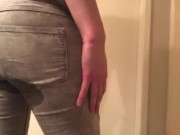 Preview 2 of pissing in my pants and moaning because i’m horny