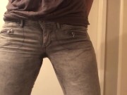 Preview 4 of pissing in my pants and moaning because i’m horny
