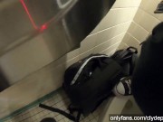 Preview 6 of cums on 18 year old mouth in airport toilet