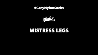 Candid soles in grey nylon socks