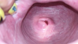 deep to the uterus fuck pussy with big dildo! wet vagina is better than vaseline! masturbation solo