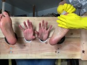 Preview 5 of Scrub those feet and hands tickle torture