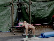 Preview 5 of BTS - Exhibitionist, Lora Cross's Savage Outdoor Workout