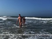 Preview 2 of Two 18 year old jock boys have fun at the beach kissing and sucking dick