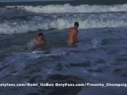 Preview 3 of Two 18 year old jock boys have fun at the beach kissing and sucking dick