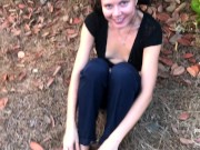 Preview 3 of Outdoor footjob with Jenny Young. Much cum
