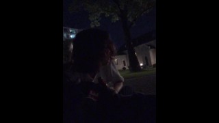 asian teen give blowjob/deep throat at the church.