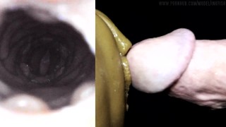 Whore Hole + Cum Pole = Cum Hole: Fleshlight internal camera.
