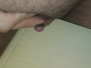 Preview 6 of Rubbing huge wet clit on the table