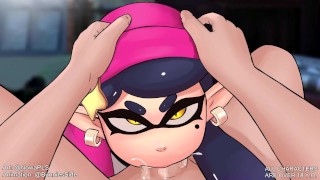 Gamer Girl Gets Her Pussy Filled While Playing Splatoon , creampie