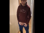 Preview 1 of Guy jerk off and cumming on mirror