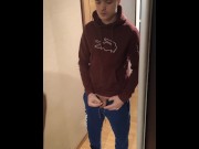 Preview 2 of Guy jerk off and cumming on mirror
