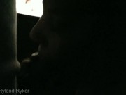 Preview 4 of Sucking Cock Outside Bar & Riding It In Adult Theater