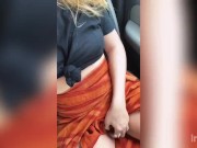 Preview 5 of Blonde teen has orgasm in a parking lot in front of supermarket