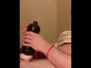 Preview 3 of Toy play with fantastic creamy vocal cumshot with grunting/moaning