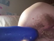 Preview 5 of Disabled anal slut fucks holes with hard toy while quarantined