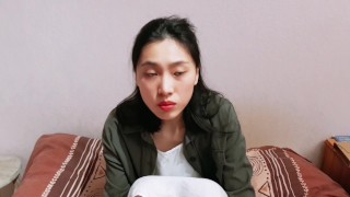 June Liu 刘玥 / SpicyGum - Asian girl having Intense Sex with two Cumshots (Short V - JL_048)