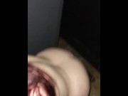 Preview 6 of Amateur Redhead Sucking Cock at an Adult Theater - PennyCumSlut