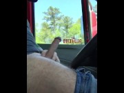 Preview 3 of Driving around playing with soft cock
