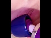 Preview 4 of Clean shaved pussy gets penetrated by toy
