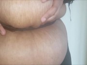 Preview 5 of BBW Huge belted and pressed belly (Demo version)