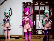 Preview 5 of MMD R18 Nude Yamakaze Triples ( Everglow ) 123
