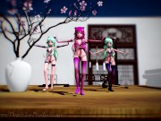 Preview 6 of MMD R18 Nude Yamakaze Triples ( Everglow ) 123
